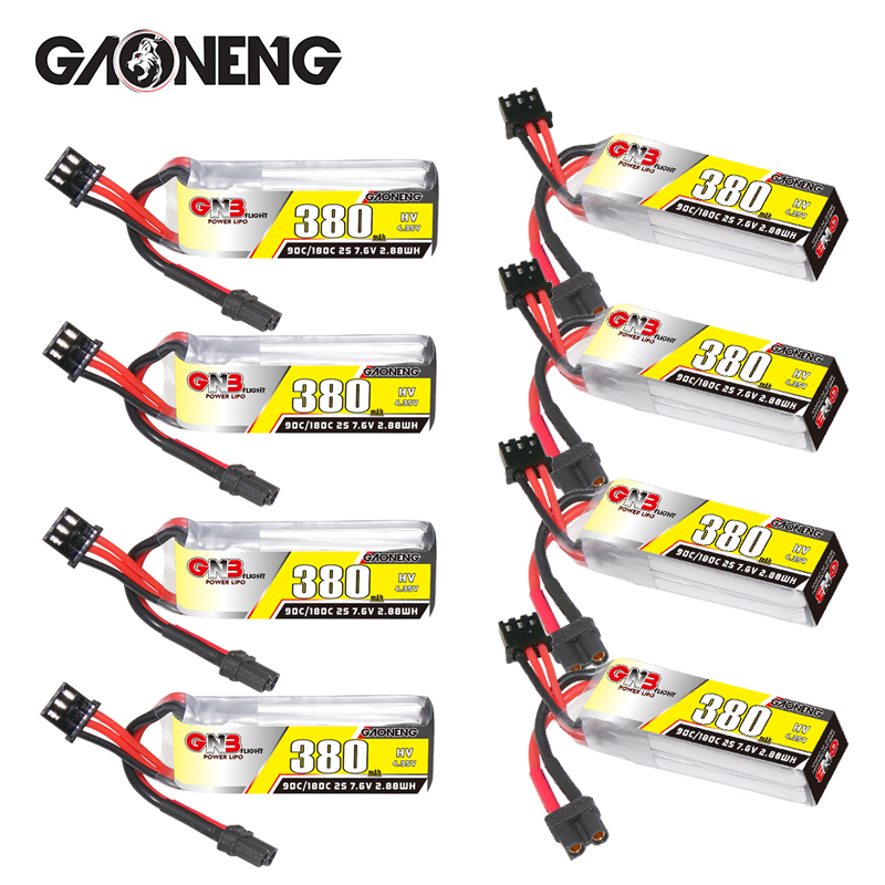 Rc Helicopter Coaxial - GNB 2S 7.6V 380mAh 90C/180C แบตเตอรี่ลิโป้สำหรับเบต้า